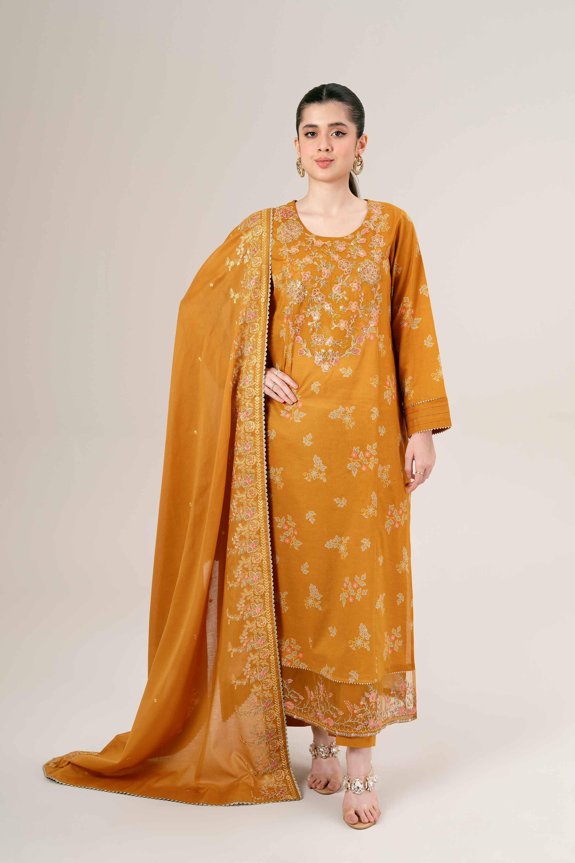 3 Piece - Printed Embroidered Suit - 42401991-1 for Women - Unstitched Collection | Nishat | Shop Online