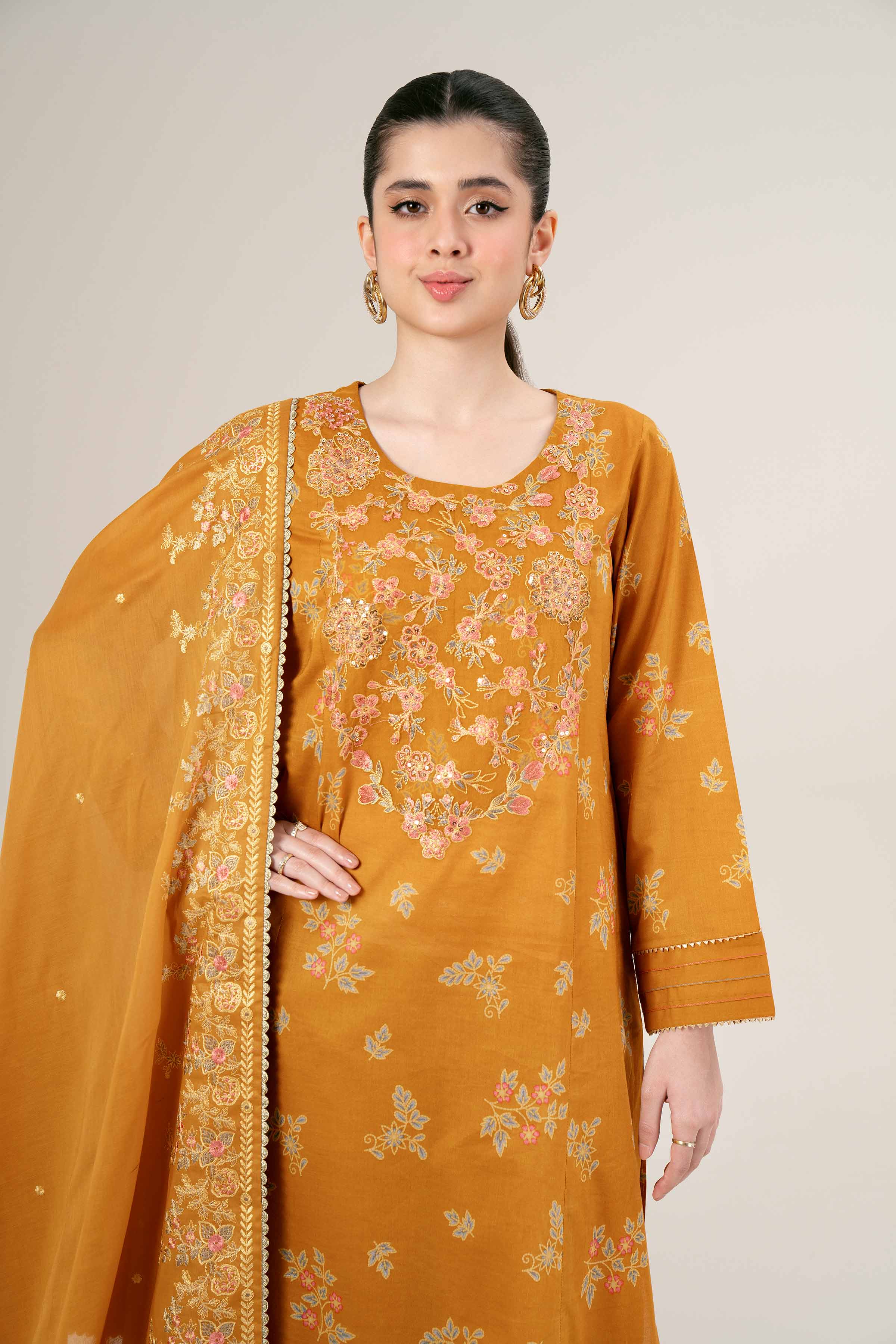 3 Piece - Printed Embroidered Suit - 42401991-1 for Women - Unstitched Collection | Nishat | Shop Online
