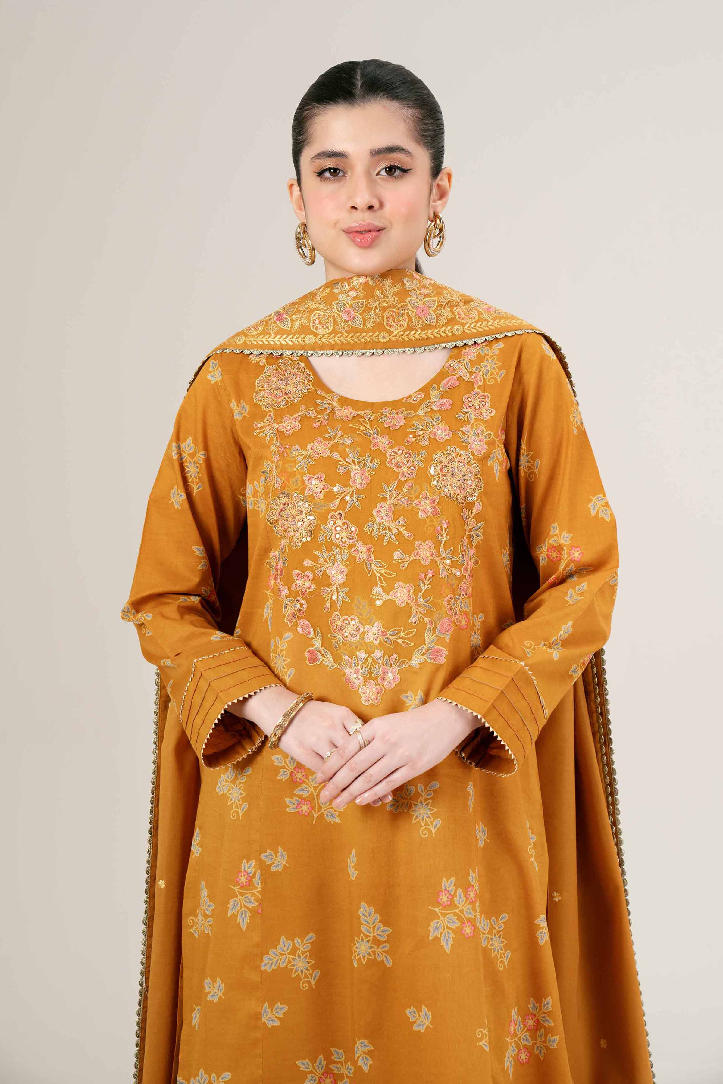 3 Piece - Printed Embroidered Suit - 42401991-1 for Women - Unstitched Collection | Nishat | Shop Online