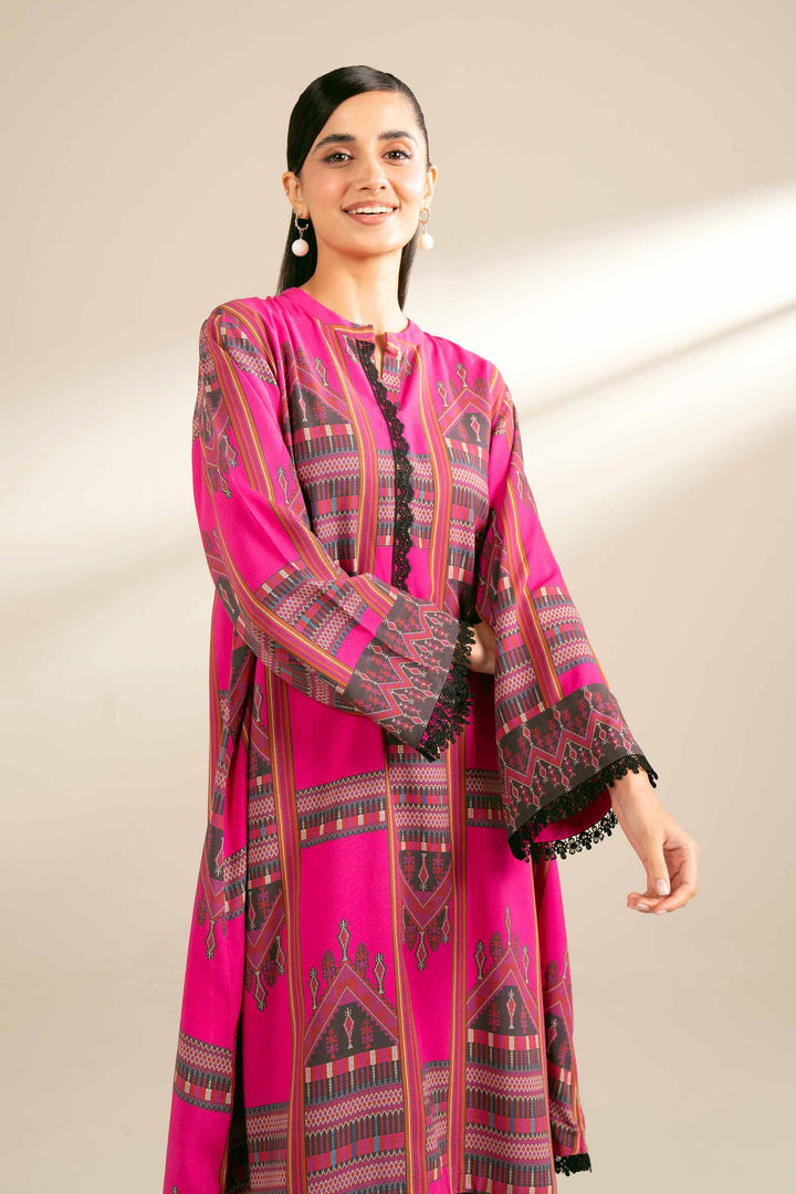 2 Piece Printed Unstitched Any Day Suit Pink