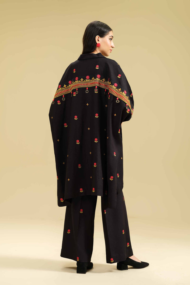 2 Piece Dyed Embroidered Unsititched Any Day Suit Black