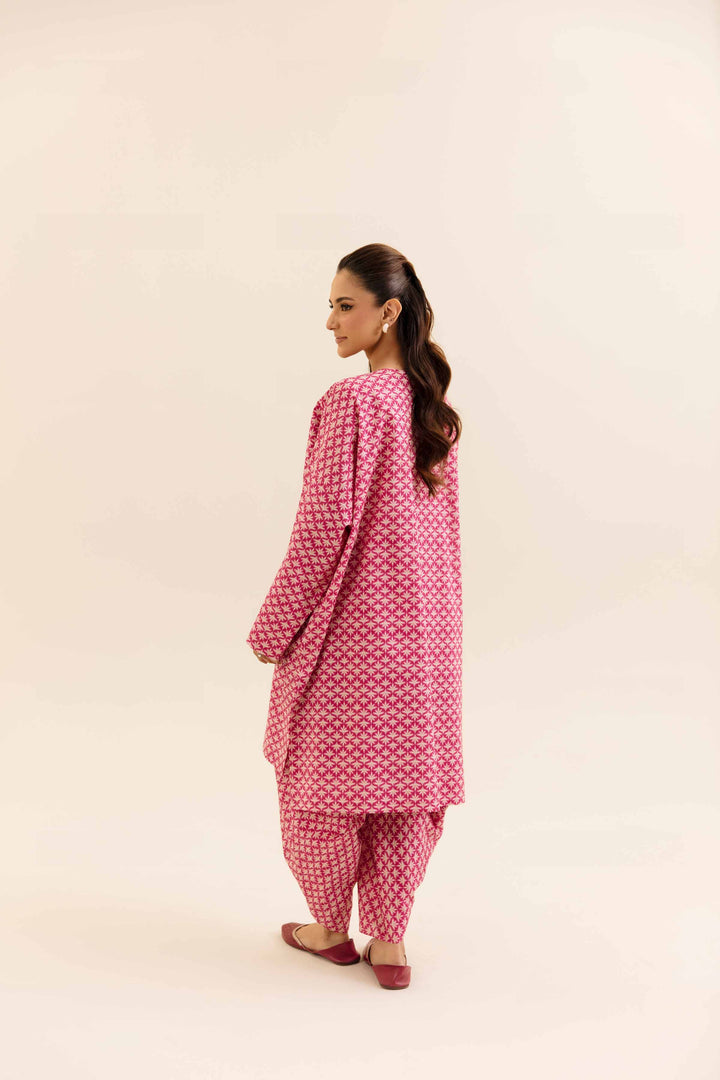 2 Piece Printed Embroidered Unsititched Any Day Suit Pink