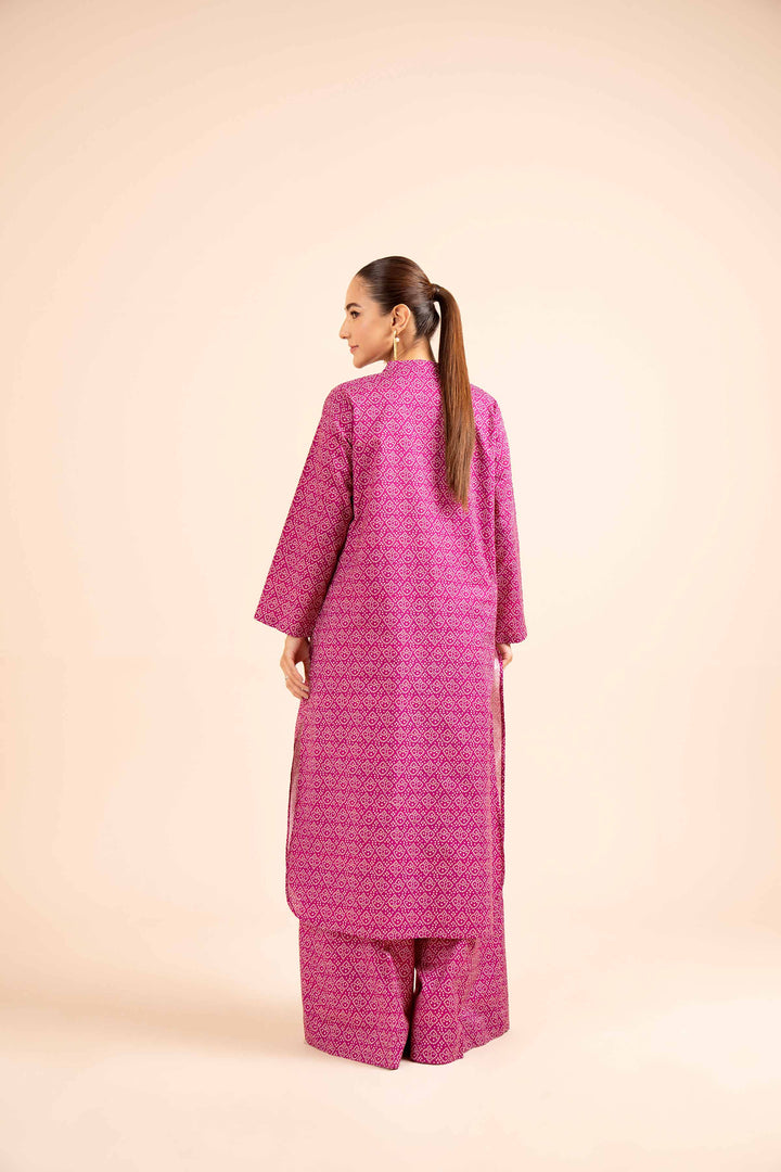 2 Piece Printed Embroidered Unsititched Any Day Suit Pink