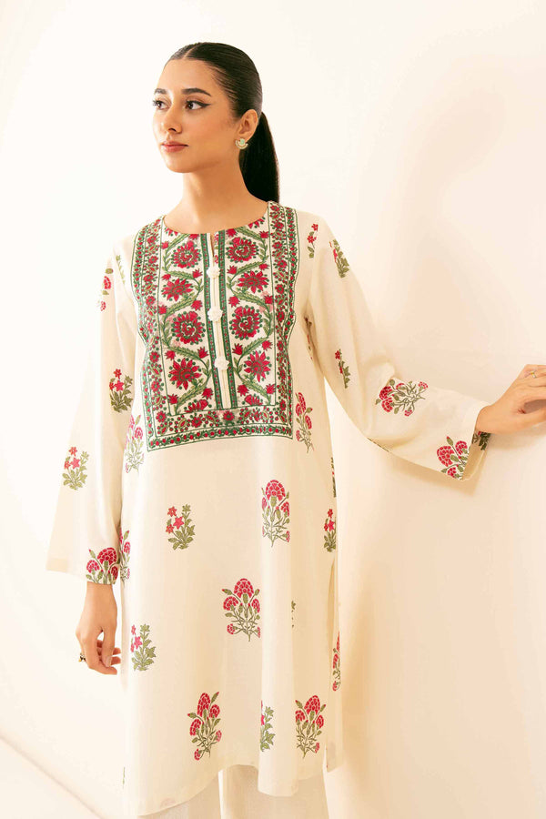 2 Piece - Printed Embroidered Suit - 42404072