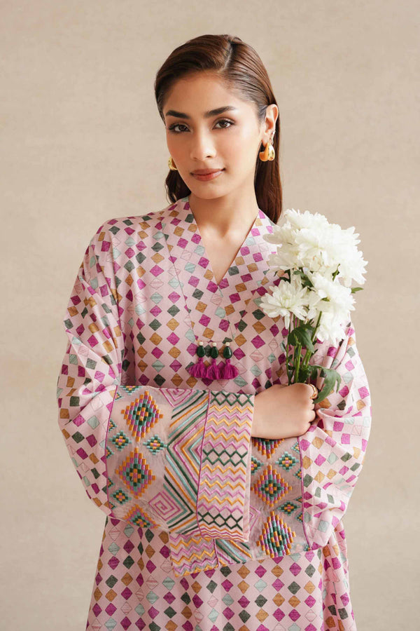 2 Piece - Printed Embroidered Suit - 42404074