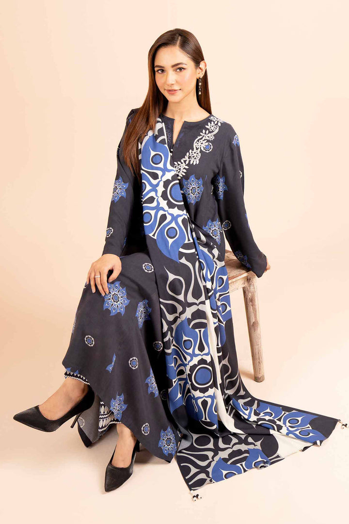 3 Piece Printed Embroidered Unstitched Any Day Suit