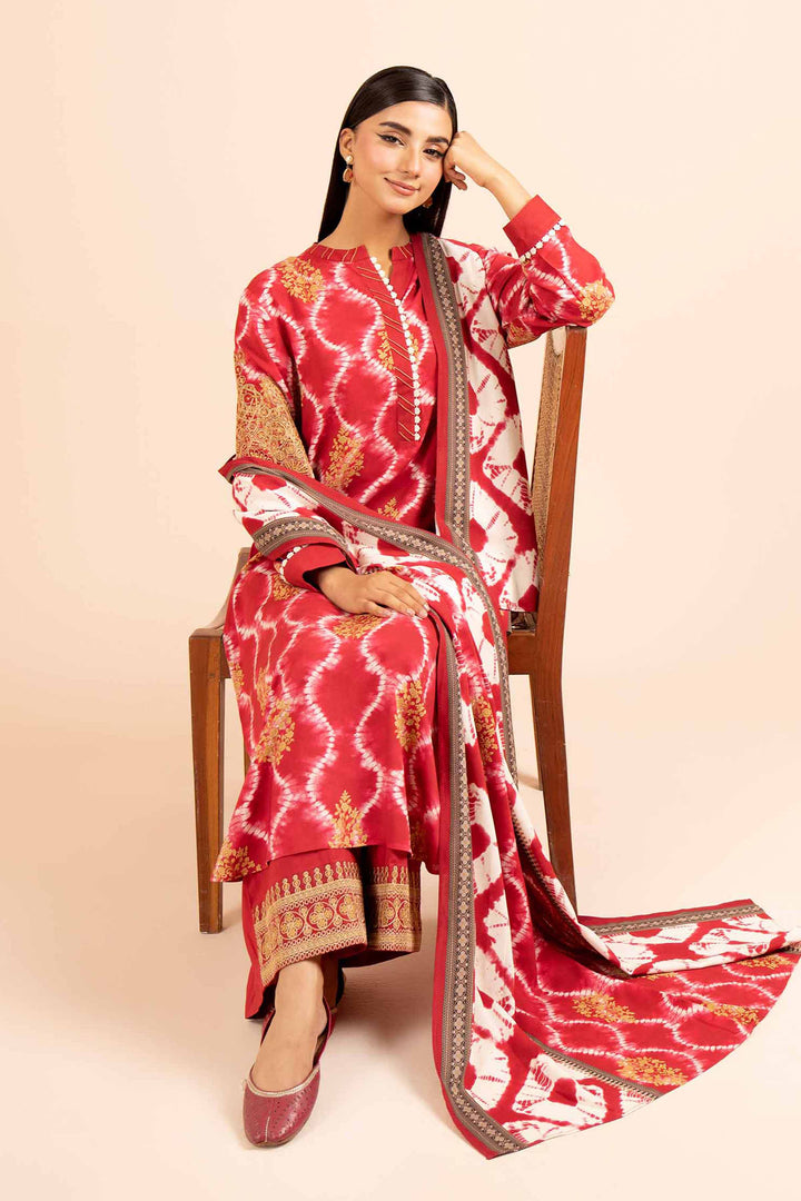 3 Piece Printed Embroidered Unstitched Any Day Suit