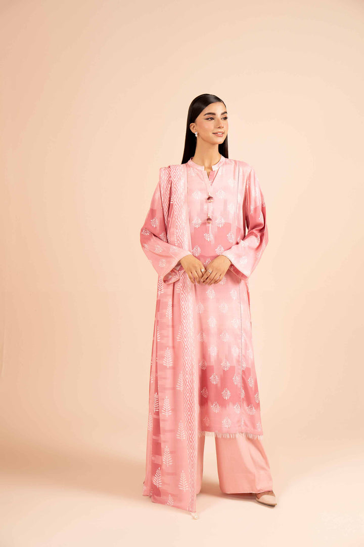 3 Piece Printed Unstitched Any Day Suit tea Pink