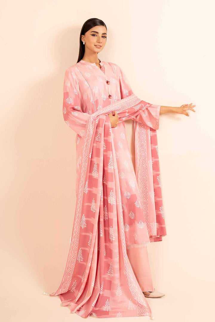 3 Piece Printed Unstitched Any Day Suit tea Pink