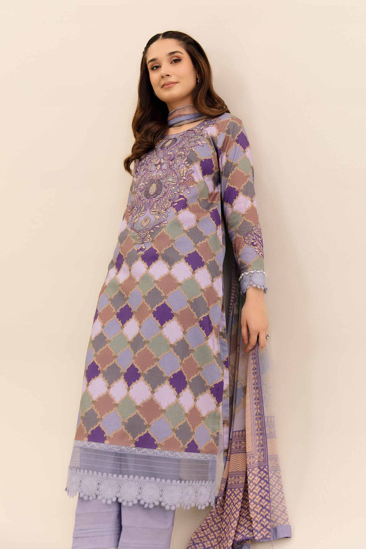 3 Piece Printed Embroidered Unstitched Any Day Suit