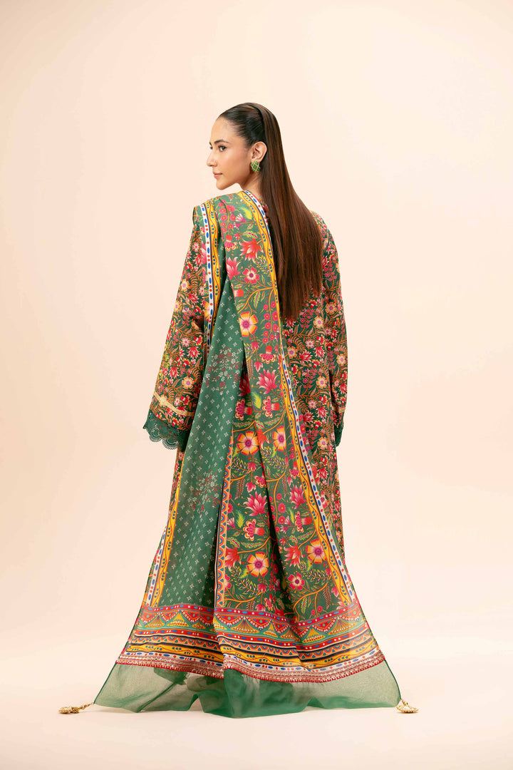 3 Piece  Printed Embroidered Unstitched Suit Winter 2024