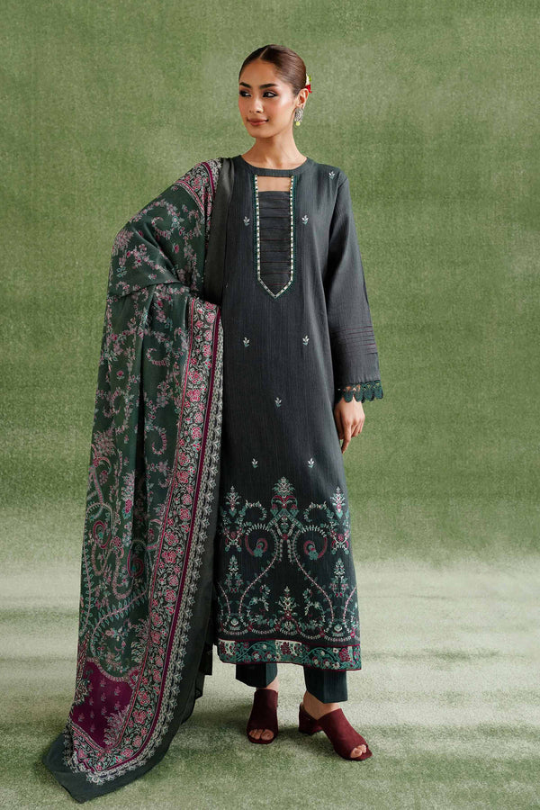 3 Piece - Yarn Dyed Embroidered Suit - 42404334