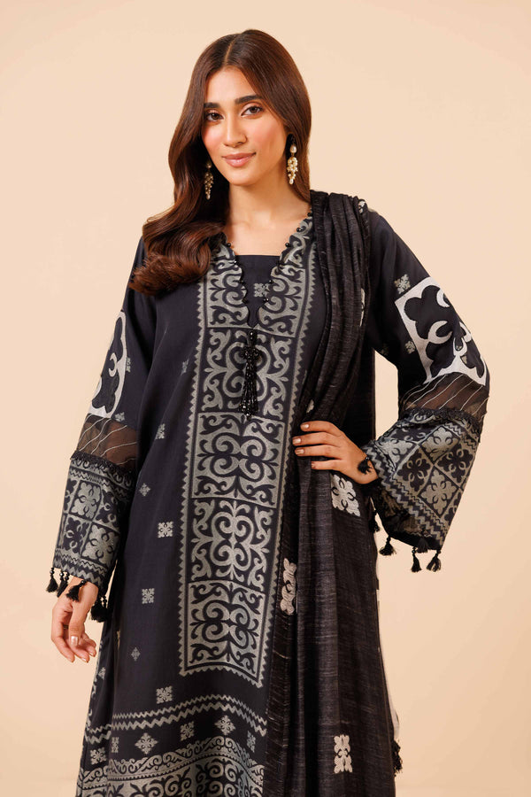 3 Piece - Jacquard Embroidered Suit - 42404361