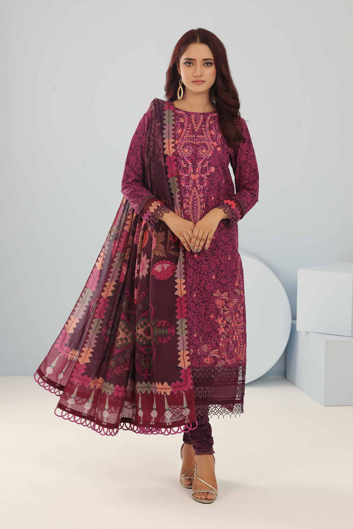 3 Piece  Printed Embroidered Unstitched Suit South Collection Winter 2024