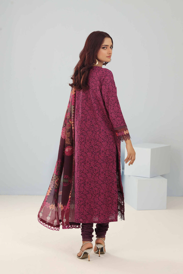 3 Piece  Printed Embroidered Unstitched Suit South Collection Winter 2024