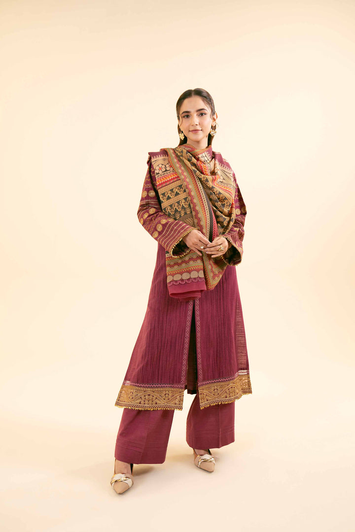 3 Piece  Printed Embroidered Unstitched Suit South Collection Winter 2024