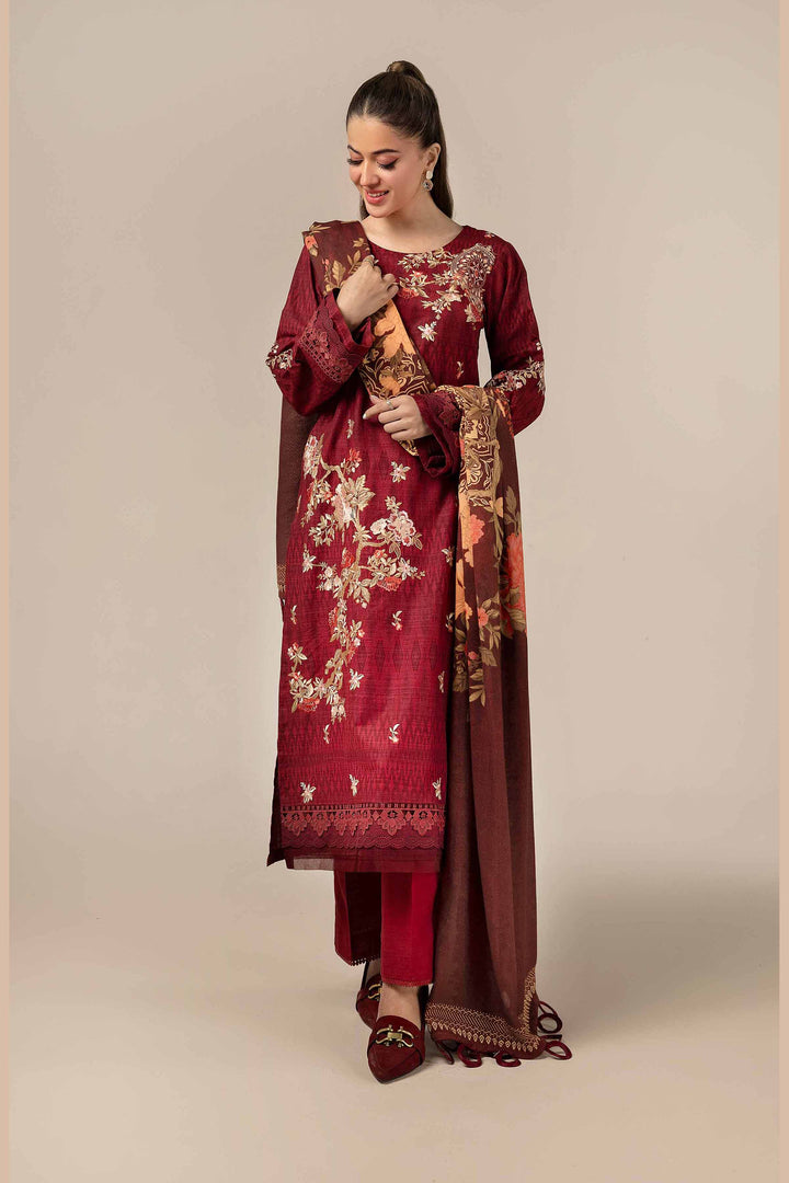 3 Piece  Printed Embroidered Unstitched Suit South Collection Winter 2024