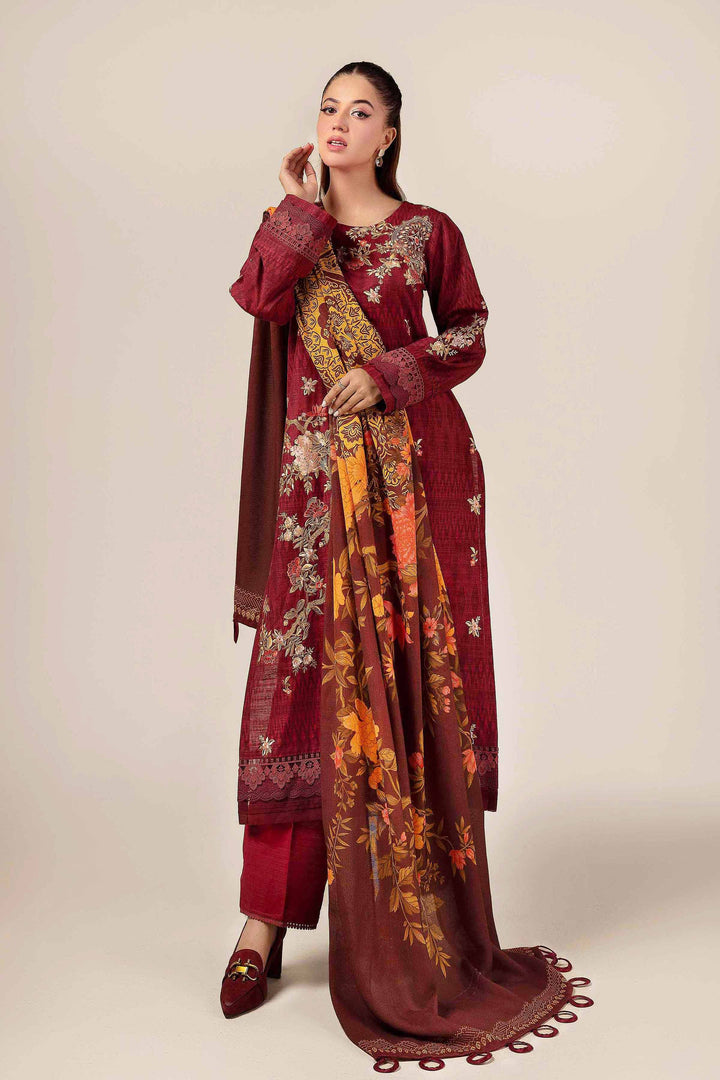 3 Piece  Printed Embroidered Unstitched Suit South Collection Winter 2024