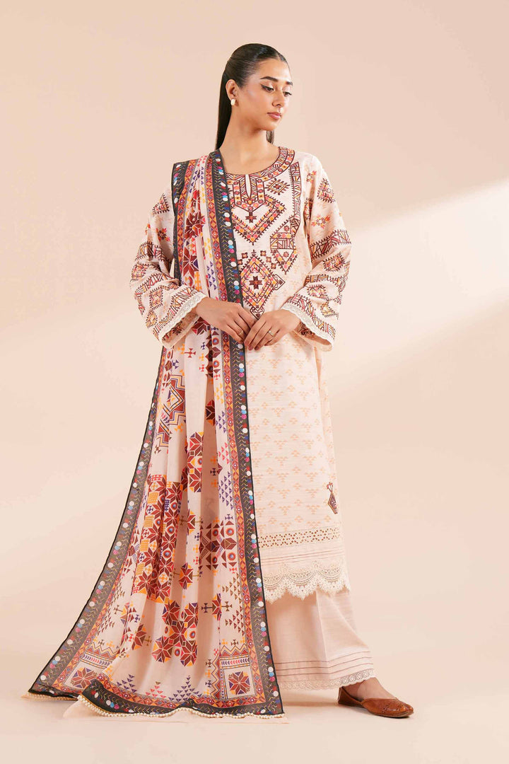 3 Piece  Printed Embroidered Unstitched Suit South Collection Winter 2024