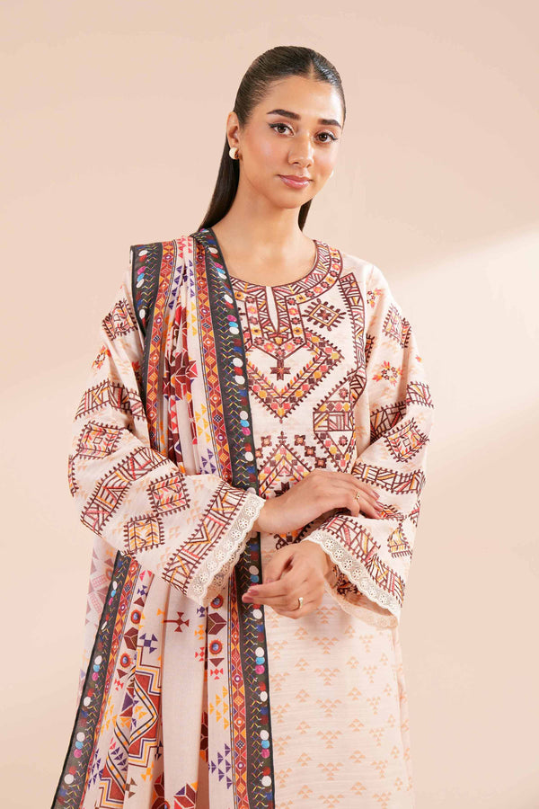 3 Piece  Printed Embroidered Unstitched Suit South Collection Winter 2024