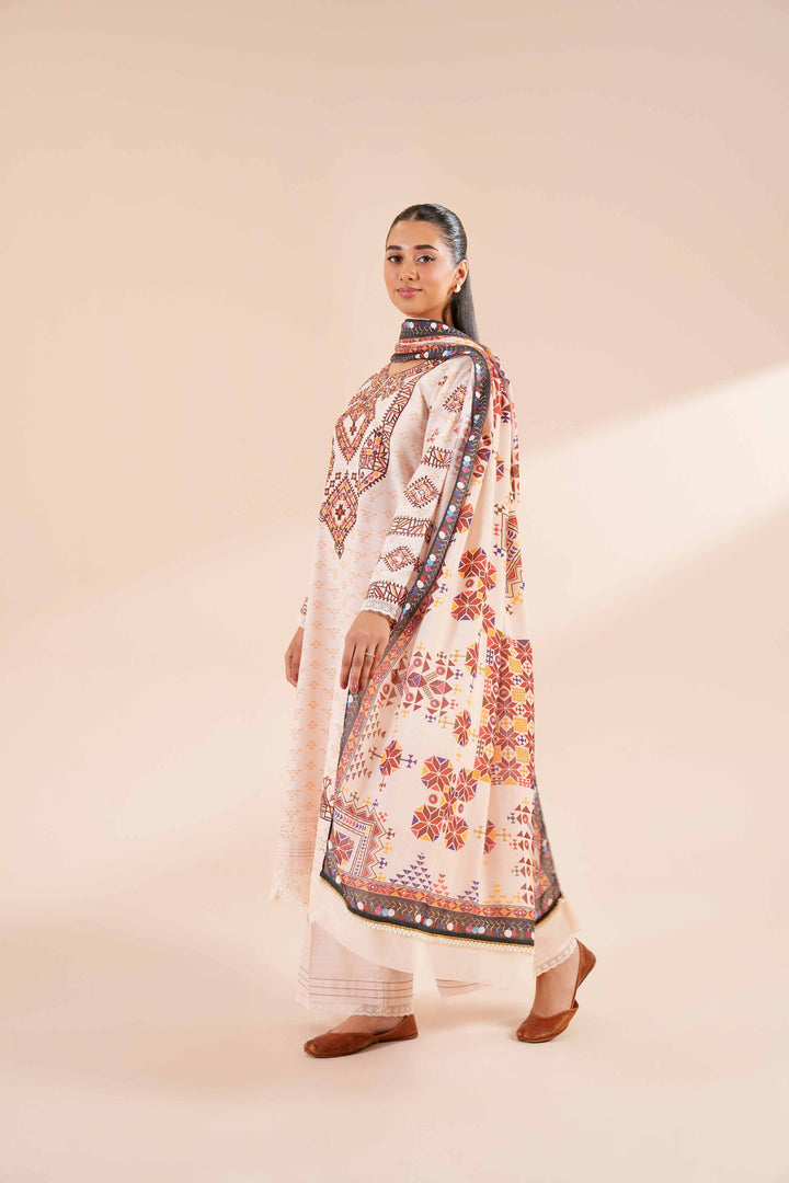 3 Piece  Printed Embroidered Unstitched Suit South Collection Winter 2024