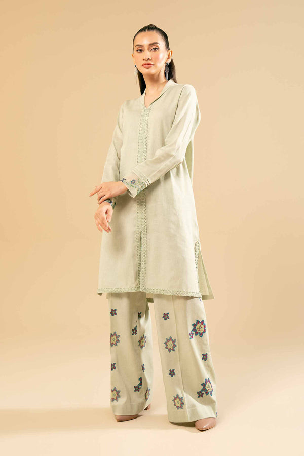 2 Piece - Dyed Embroidered Suit - 42404420