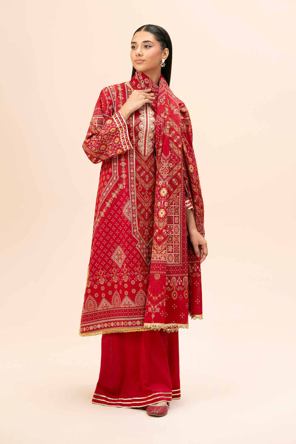 3 Piece - Paste Printed Suit - 42404586