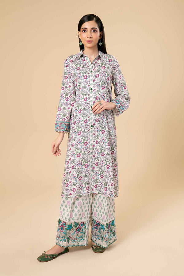 2 Piece - Printed Embroidered Suit - 42404655