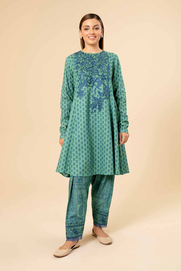 2 Piece - Printed Embroidered Suit - 42404657