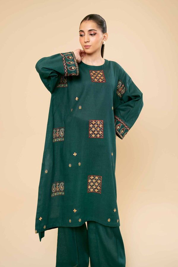 2 Piece - Dyed Embroidered Suit - 42404667