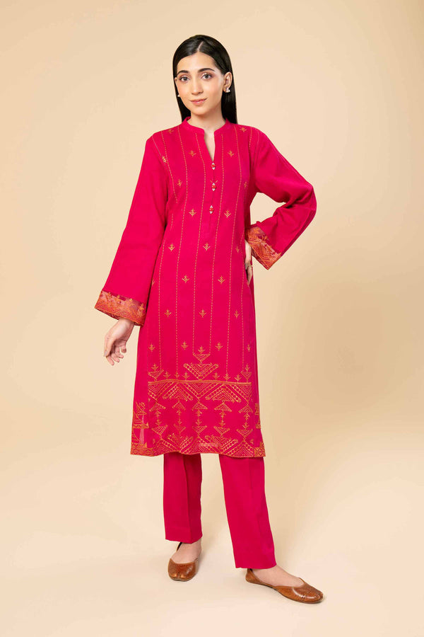 2 Piece - Dyed Embroidered Suit - 42404673