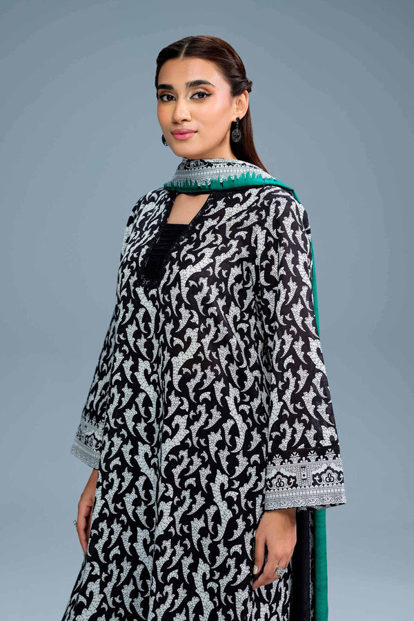 3 Piece  Printed Loose Fabric Winter Vol-1