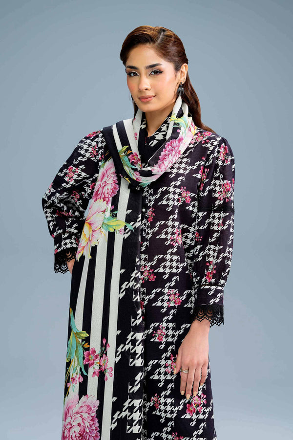 3 Piece  Printed Loose Fabric Winter Vol-1