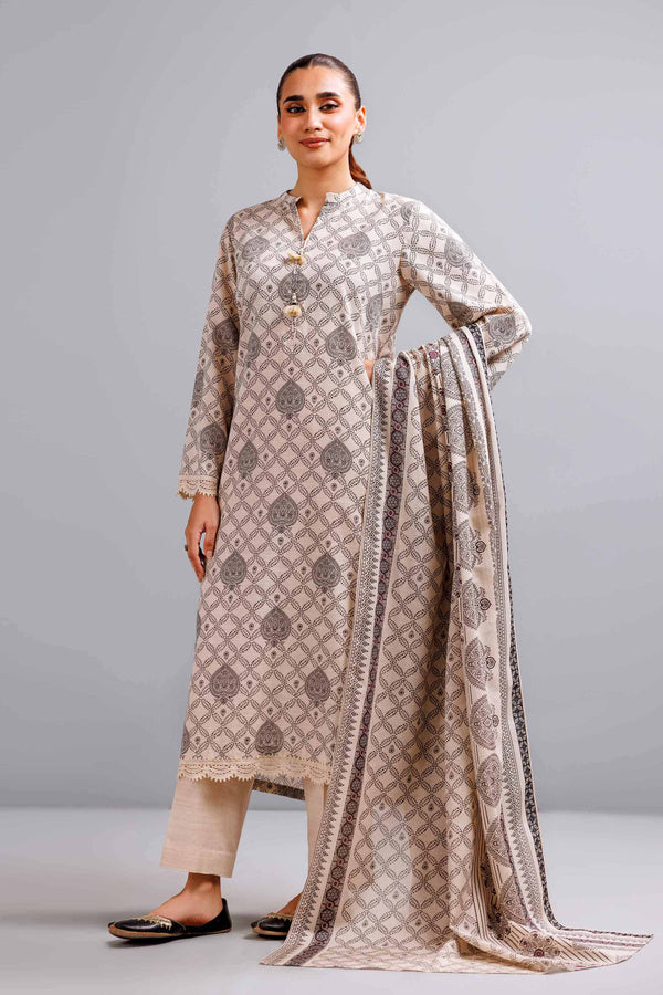 3 Piece  Printed Loose Fabric Winter Vol-1