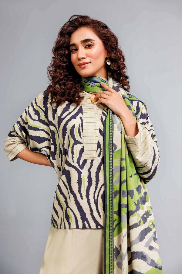 3 Piece  Printed Loose Fabric Winter Vol-1