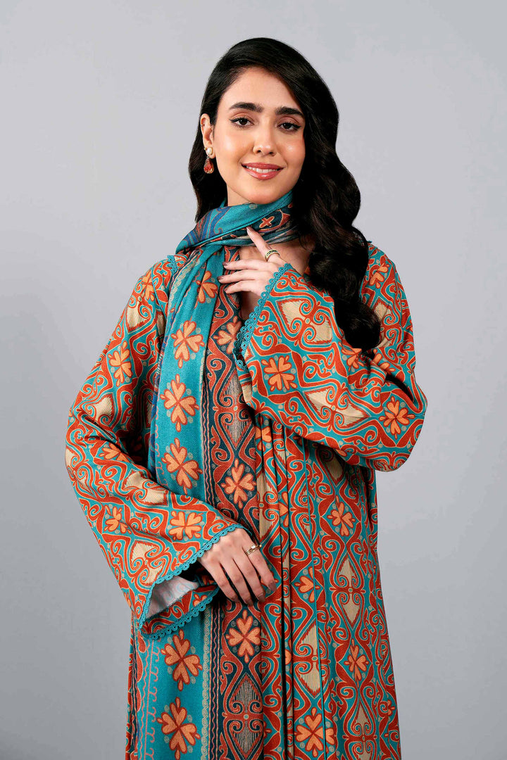 3 Piece  Printed Loose Fabric Winter Vol-1