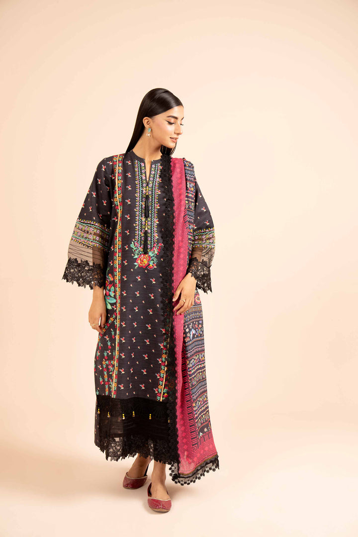 3 Piece  Printed Embroidered Unstitched Suit South Collection Winter 2024