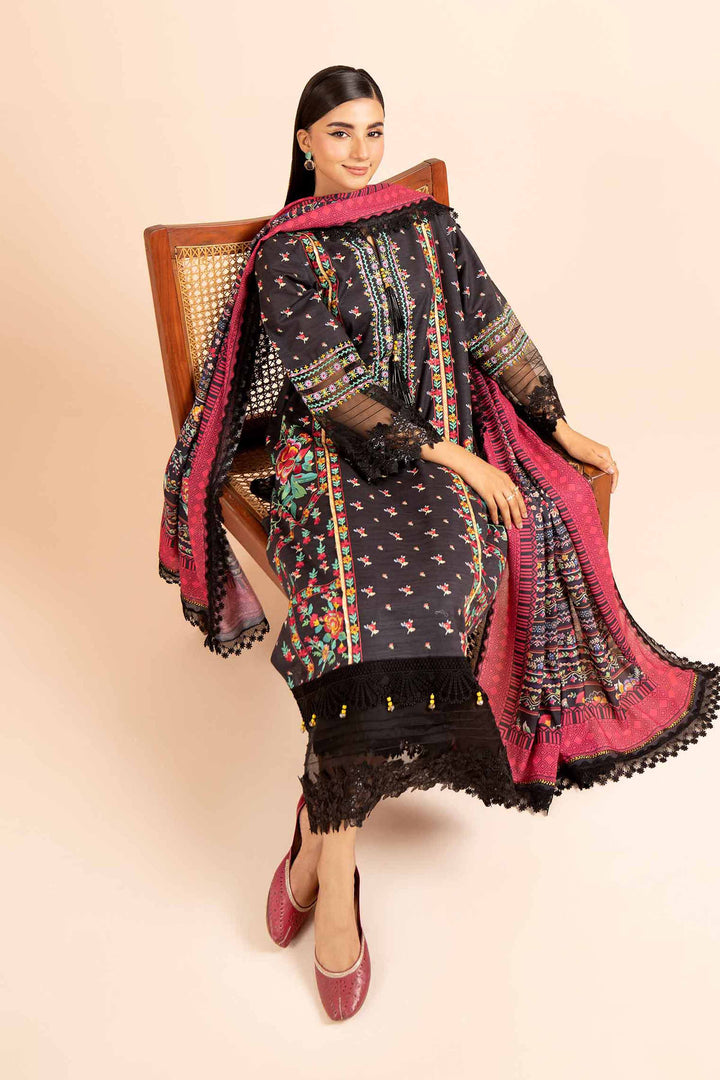 3 Piece  Printed Embroidered Unstitched Suit South Collection Winter 2024