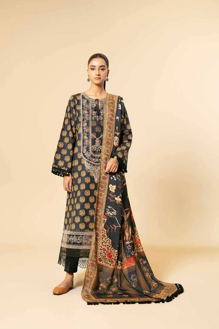 3 Piece  Printed Embroidered Unstitched Suit South Collection Winter 2024