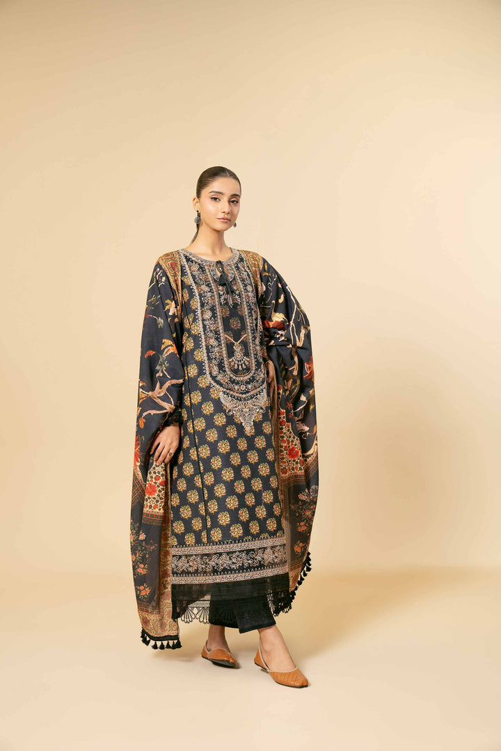 3 Piece  Printed Embroidered Unstitched Suit South Collection Winter 2024