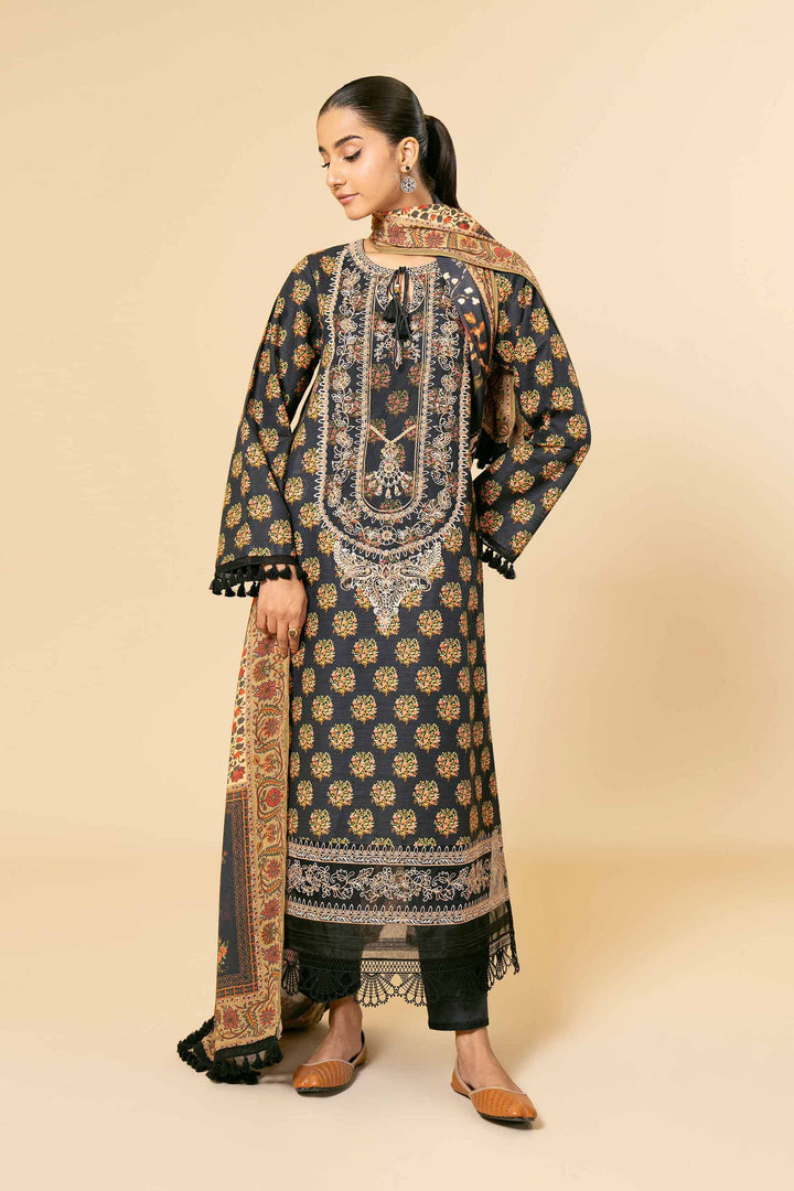 3 Piece  Printed Embroidered Unstitched Suit South Collection Winter 2024