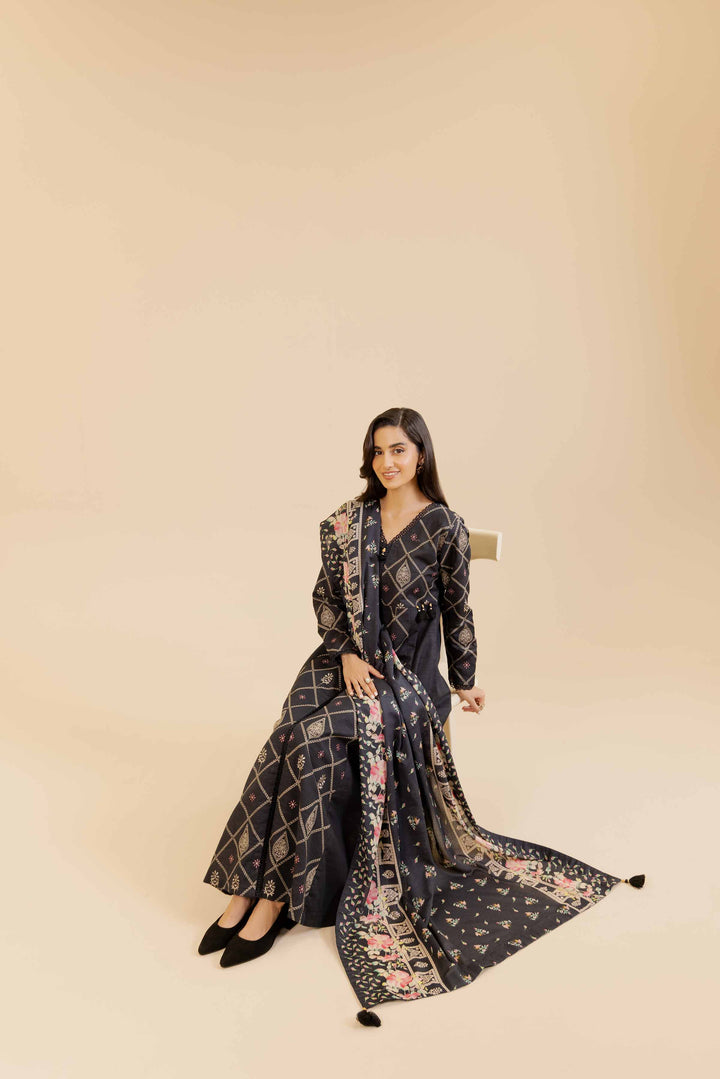 3 Piece  Embroidered Unstitched Suit South Collection Winter 2024