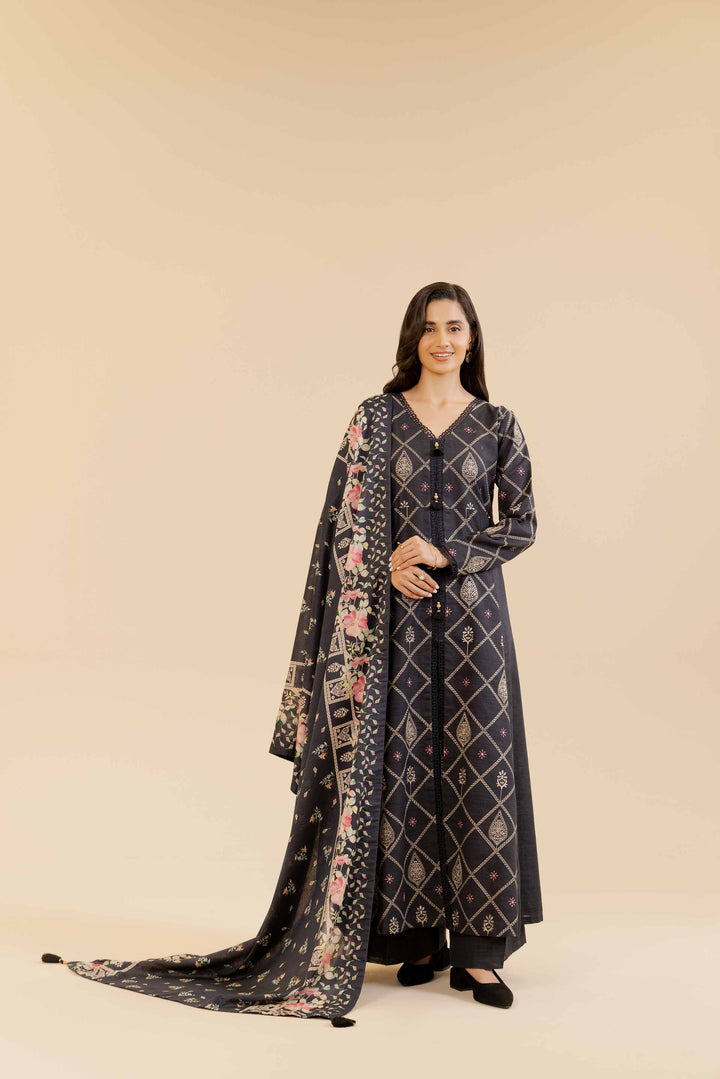 3 Piece  Embroidered Unstitched Suit South Collection Winter 2024