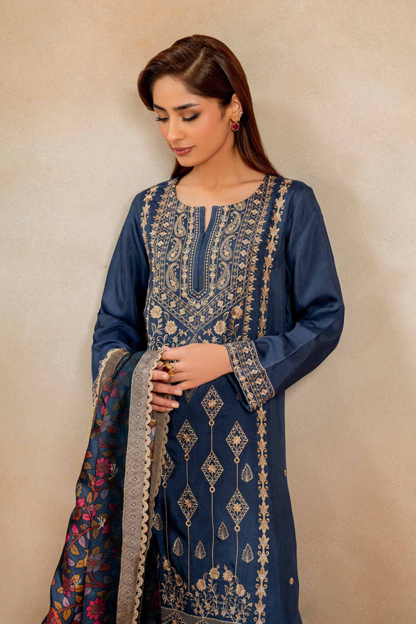 Luxury Embroidered 3 Piece Suit Winter Collection 2024