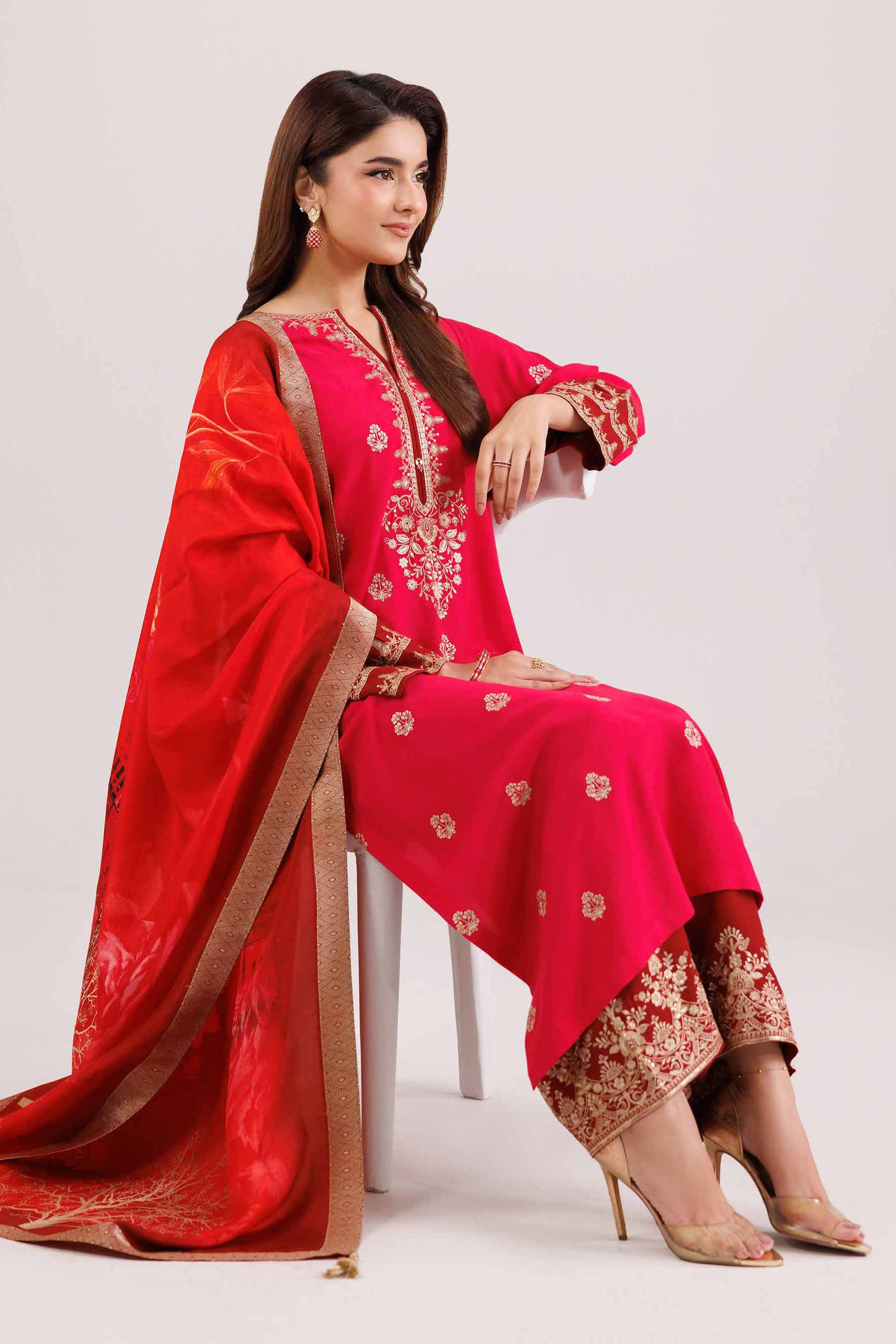 3 Piece - Embroidered Suit - 42419108 for Women - Ready to Stitch Collection | Nishat | Shop Online