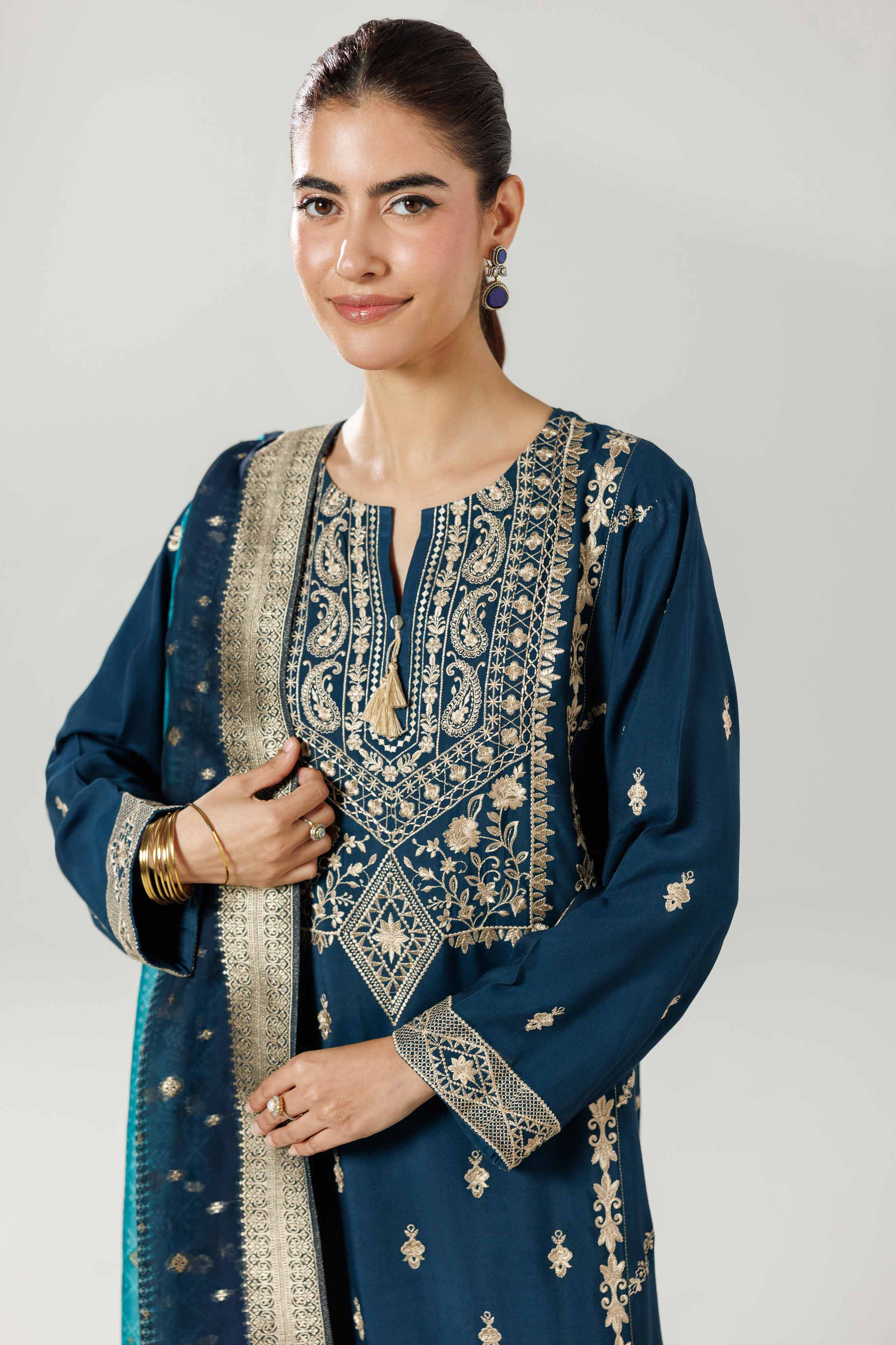 3 Piece - Embroidered Suit - 42419118 for Women - Ready to Stitch Collection | Nishat | Shop Online