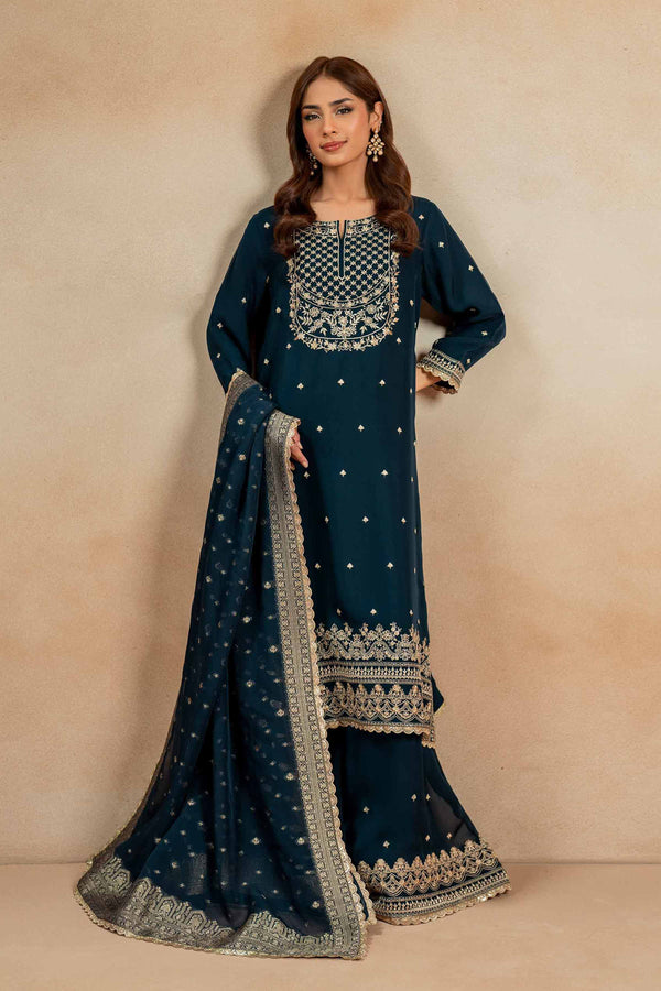 Luxury Embroidered 3 Piece Suit Winter Collection 2024