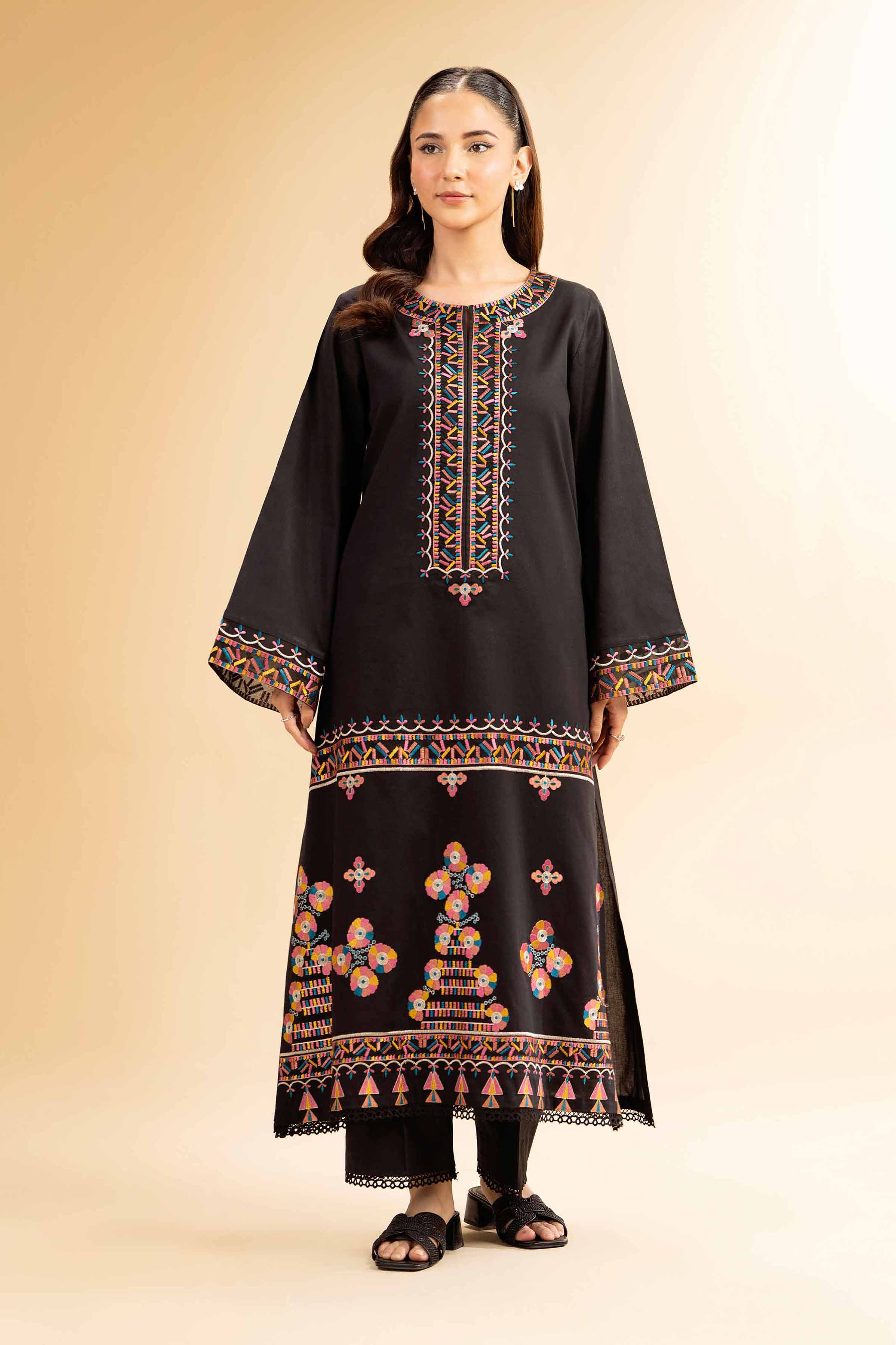 2 Piece - Dyed Embroidered Suit - 42501001 for Women - Unstitched Collection | Nishat | Shop Online
