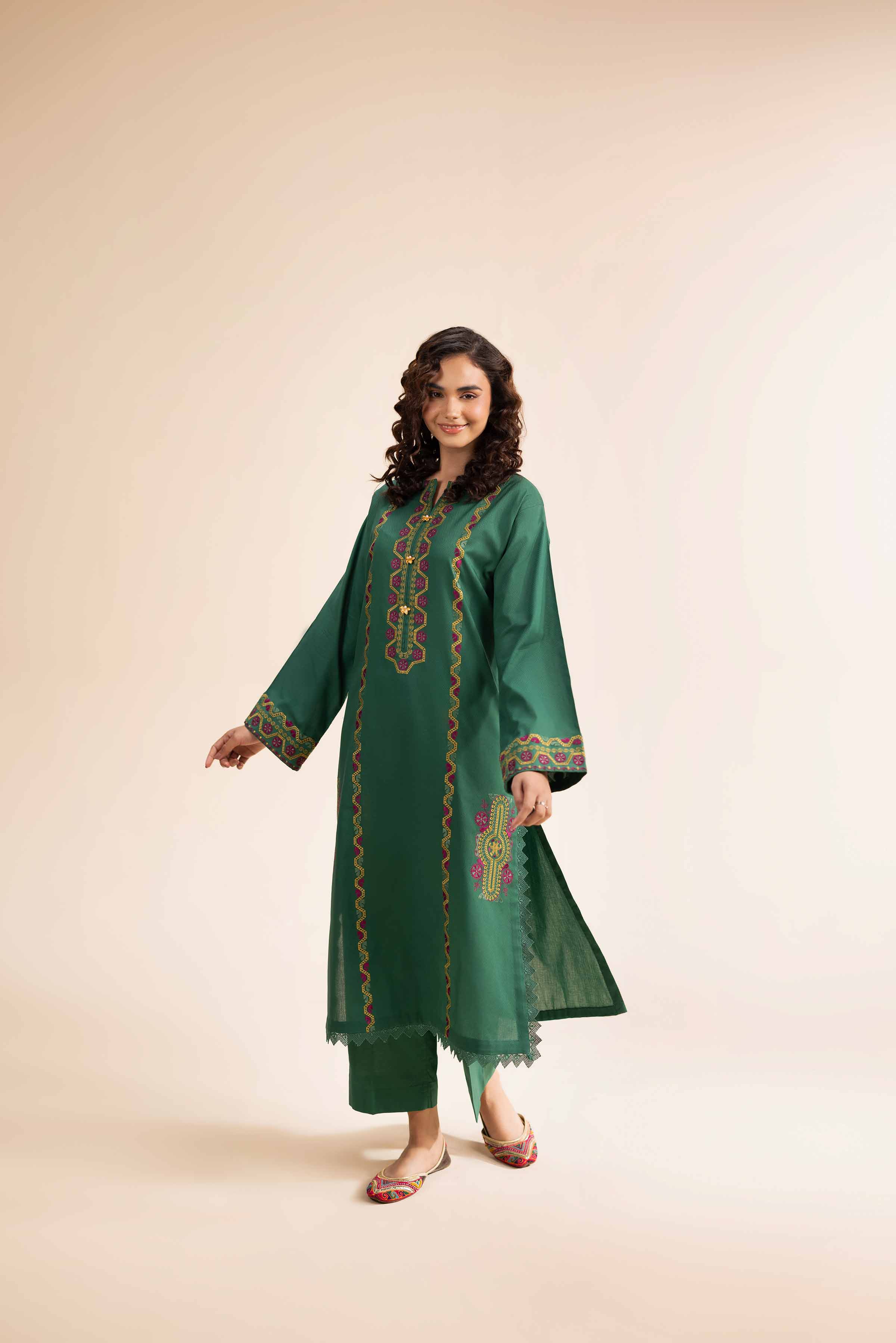 2 Piece - Dyed Embroidered Suit - 42501002 for Women - Unstitched Collection | Nishat | Shop Online