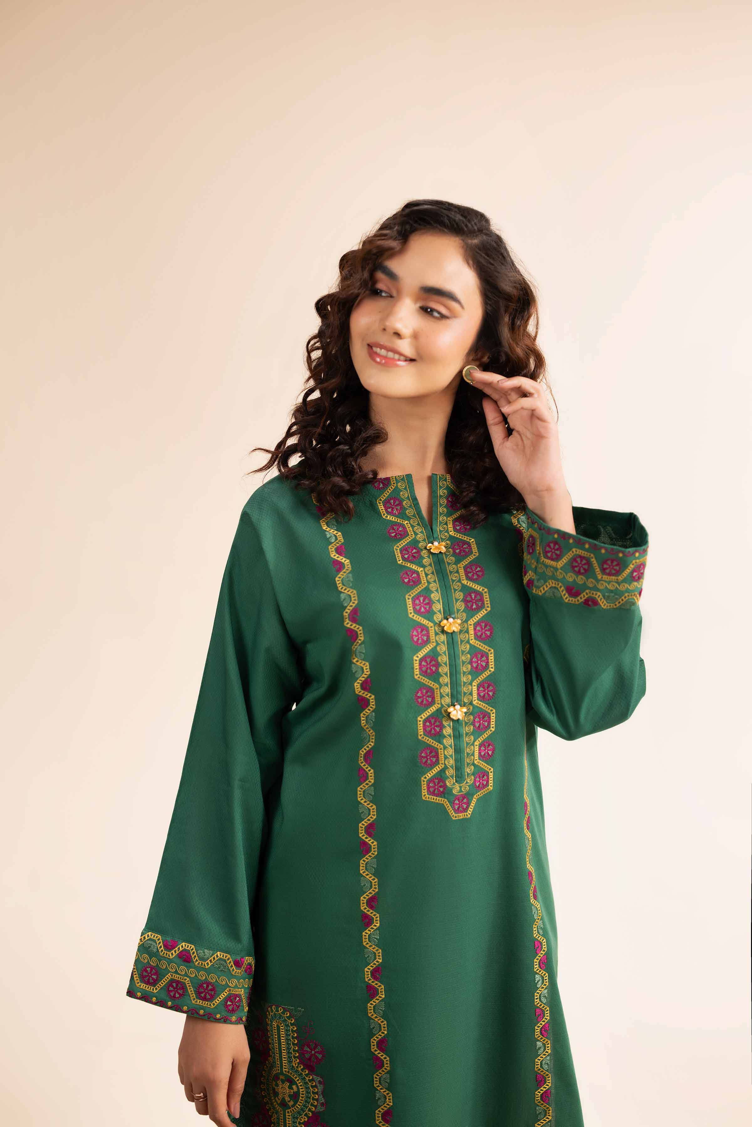 2 Piece - Dyed Embroidered Suit - 42501002 for Women - Unstitched Collection | Nishat | Shop Online